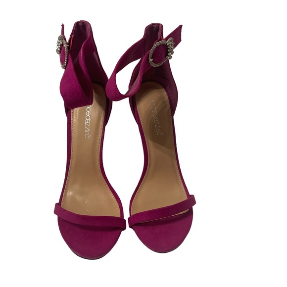 Shoe Dazzle Fuchsia Suede Stilleto Heel Shoes Size 8 - Picture 3 of 6